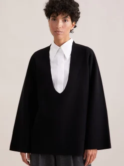 Seidensticker Damen Pullover - Relaxed Fit in schwarz
