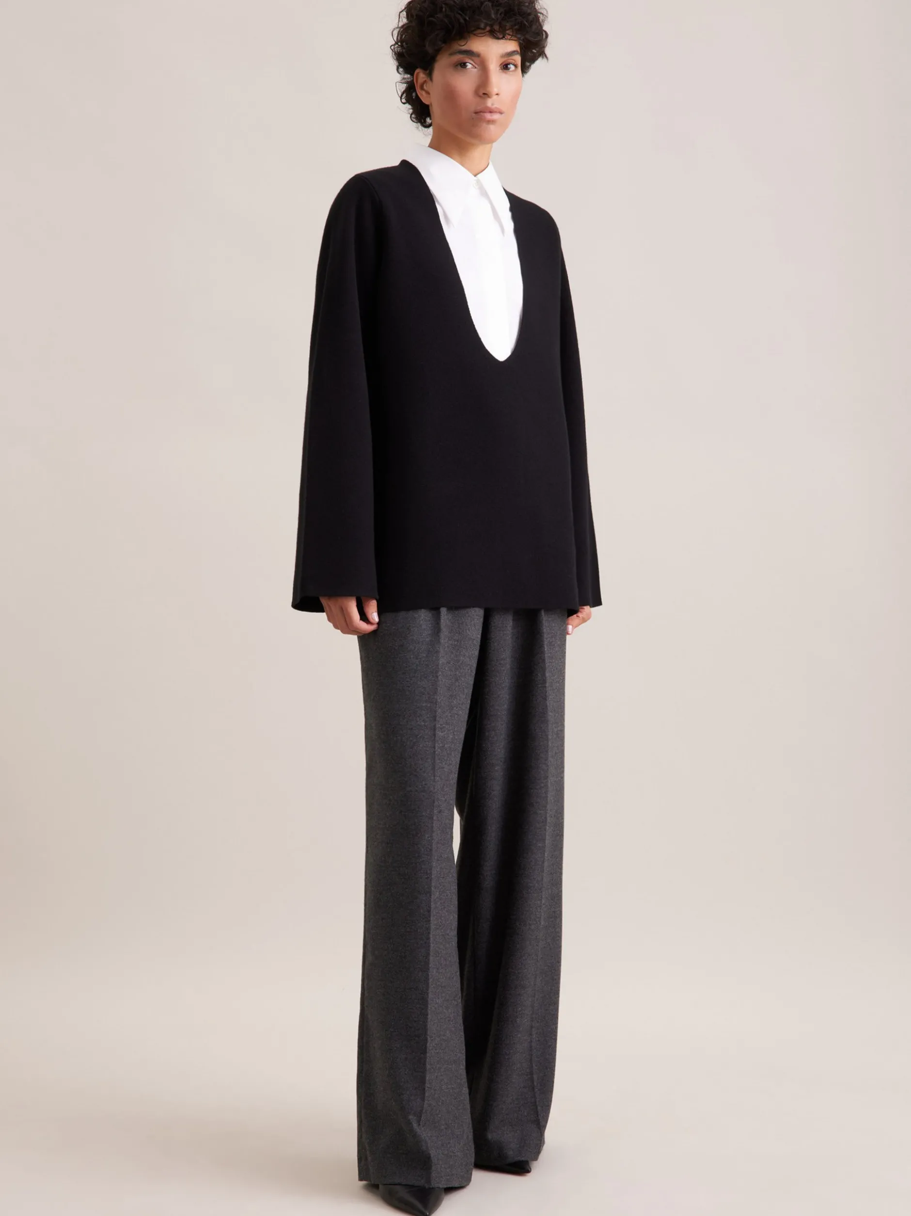 Seidensticker Damen Pullover - Relaxed Fit in schwarz