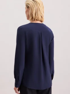 Seidensticker Damen Schlupfbluse - Regular Fit in blau