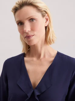 Seidensticker Damen Schlupfbluse - Regular Fit in blau