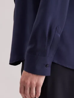 Seidensticker Damen Schlupfbluse - Regular Fit in blau