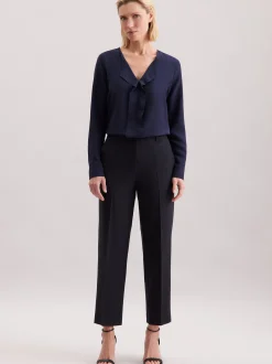 Seidensticker Damen Schlupfbluse - Regular Fit in blau
