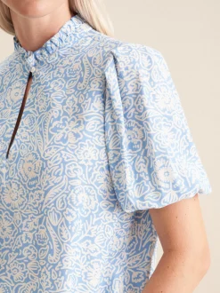 Seidensticker Damen Shirtbluse - Regular Fit in blau