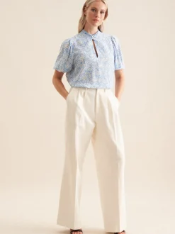 Seidensticker Damen Shirtbluse - Regular Fit in blau