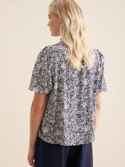 Seidensticker Damen Shirtbluse - Regular Fit in blau