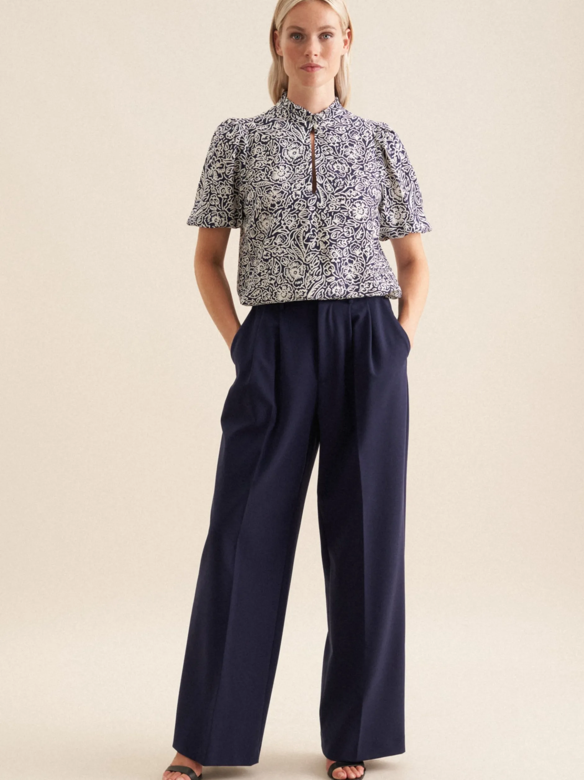 Seidensticker Damen Shirtbluse - Regular Fit in blau