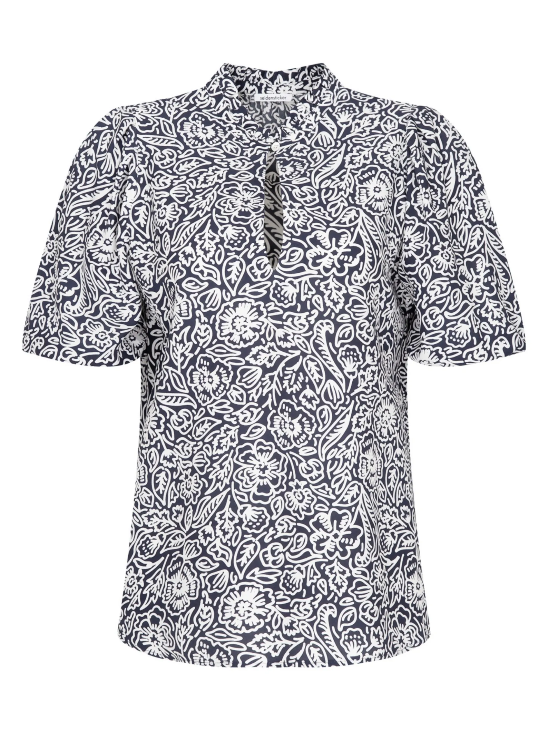 Seidensticker Damen Shirtbluse - Regular Fit in blau