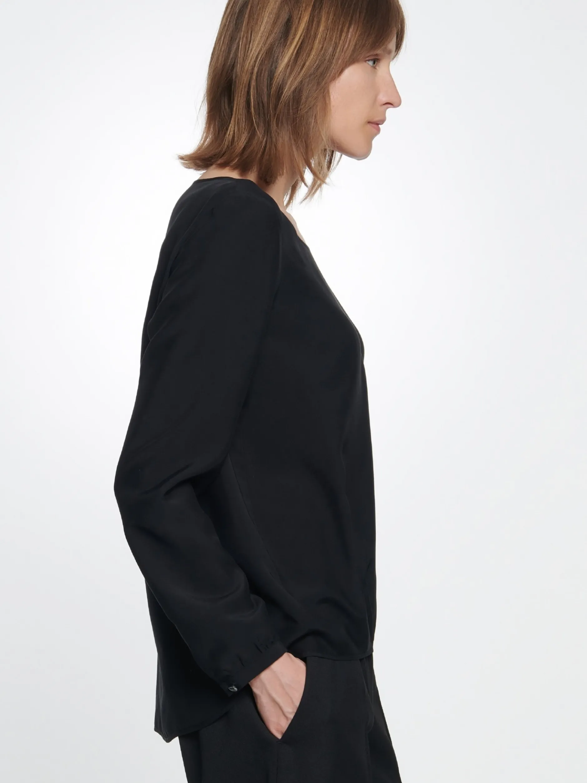 Seidensticker Damen Shirtbluse - Regular Fit in schwarz