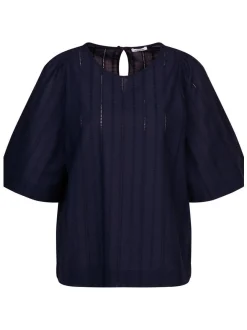 Seidensticker Damen Shirtbluse - Regular Fit in marine