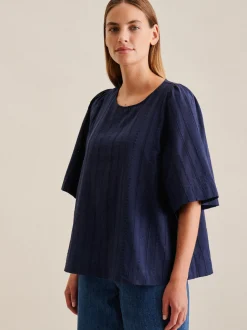 Seidensticker Damen Shirtbluse - Regular Fit in marine
