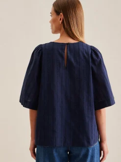 Seidensticker Damen Shirtbluse - Regular Fit in marine