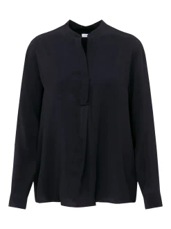 Seidensticker Damen Stehkragenbluse - Regular Fit in schwarz
