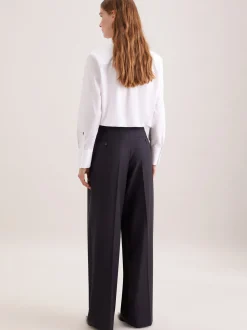 Seidensticker Damen Stoffhose - Regular Fit in marine