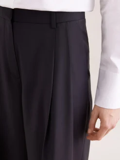 Seidensticker Damen Stoffhose - Regular Fit in marine
