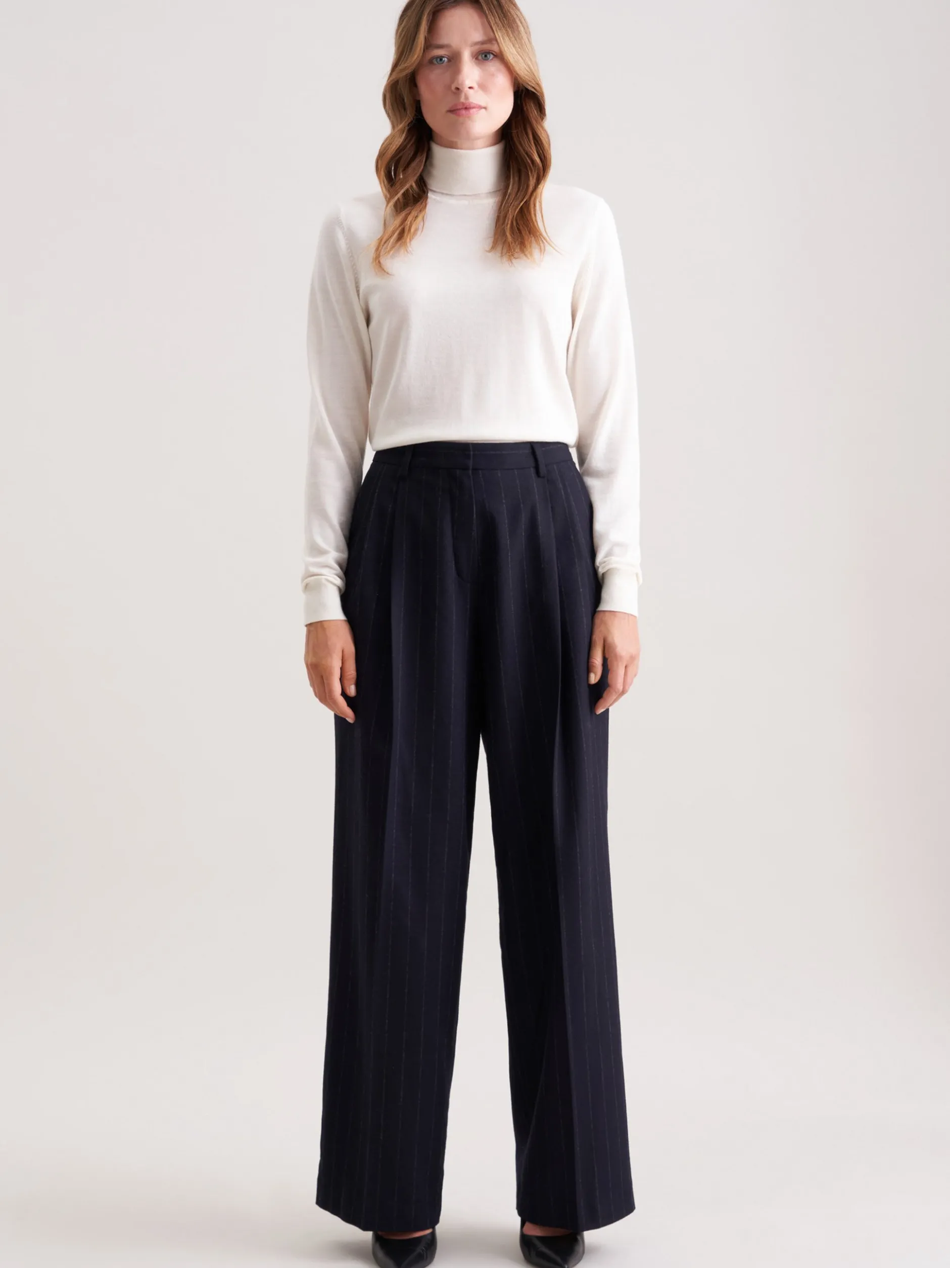 Seidensticker Damen Stoffhose - Regular Fit in marine