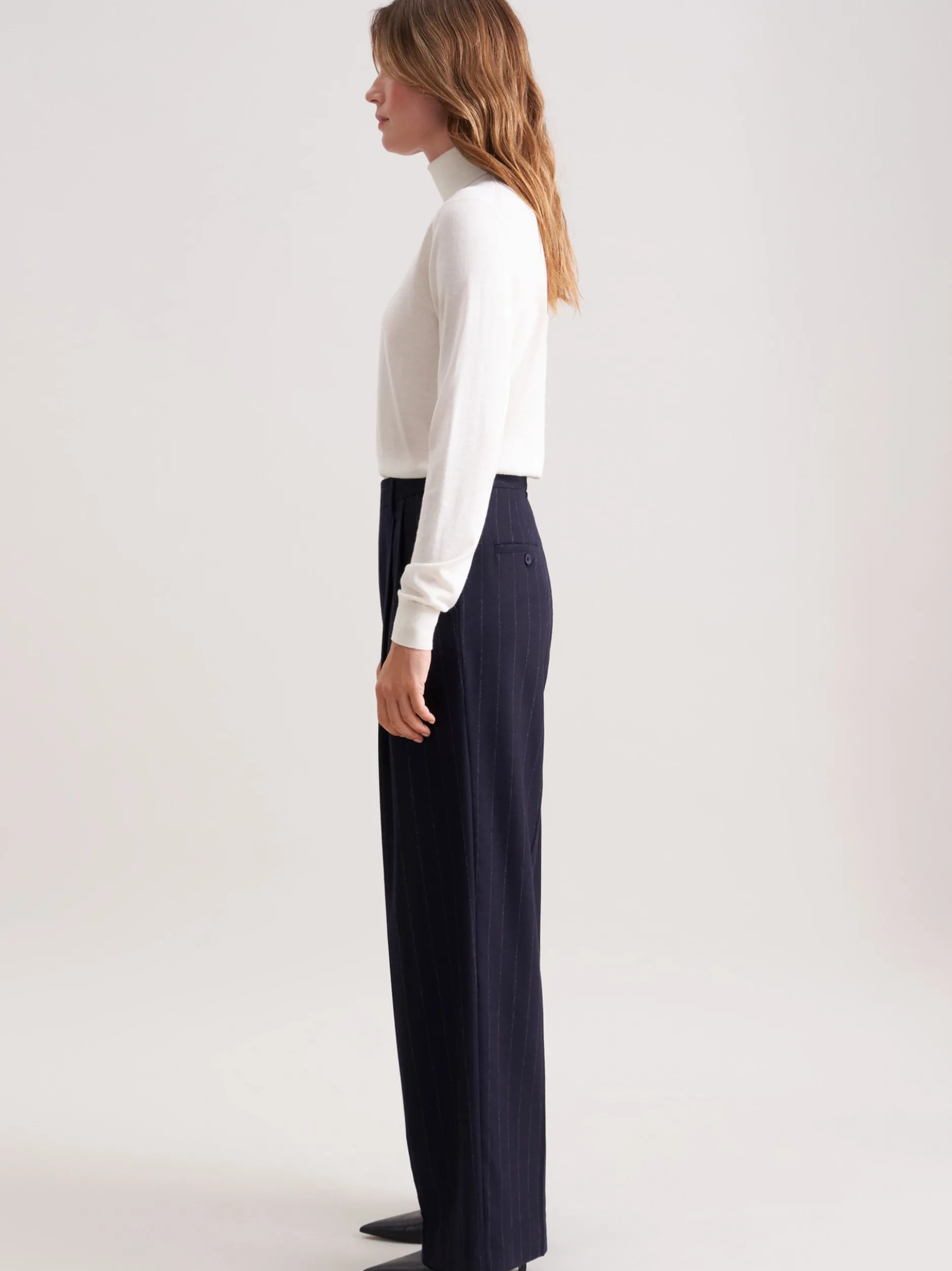 Seidensticker Damen Stoffhose - Regular Fit in marine