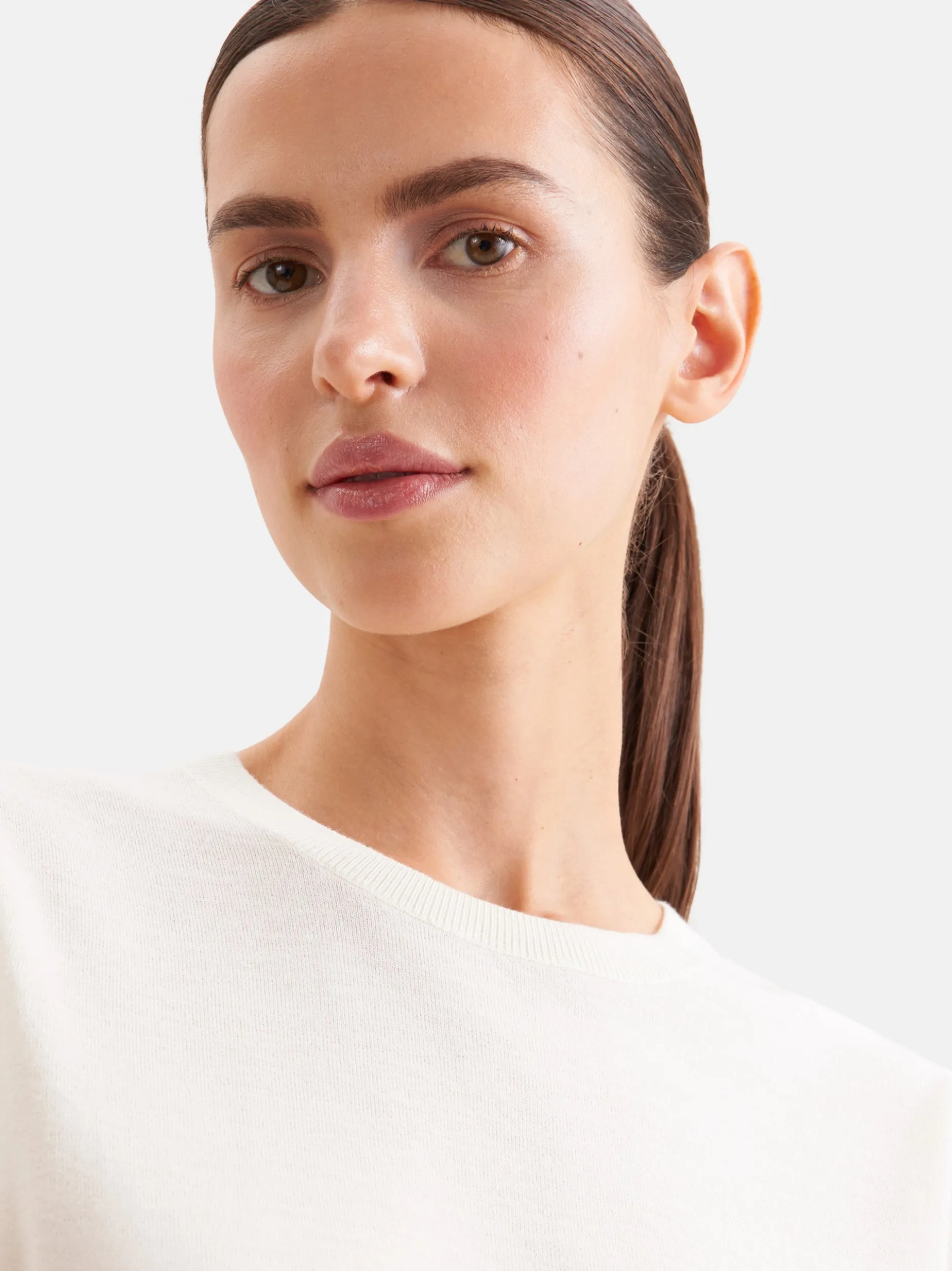 Seidensticker Damen Sweater - Regular Fit in weiß