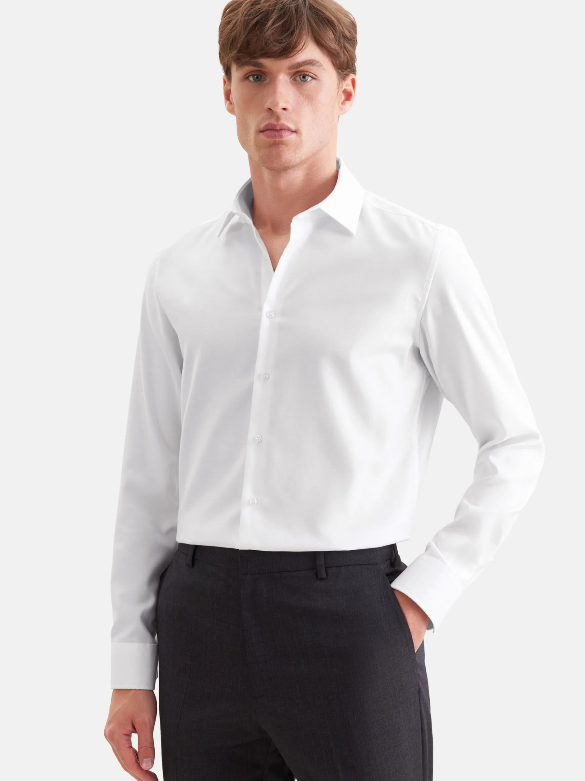 Seidensticker Herren Business Hemd - Slim Fit in weiß