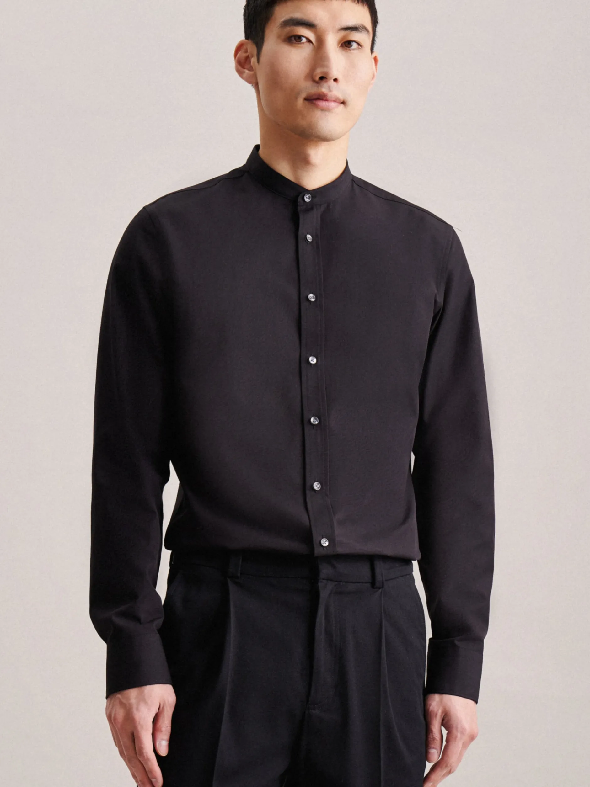 Seidensticker Herren Business Hemd - Slim Fit in schwarz