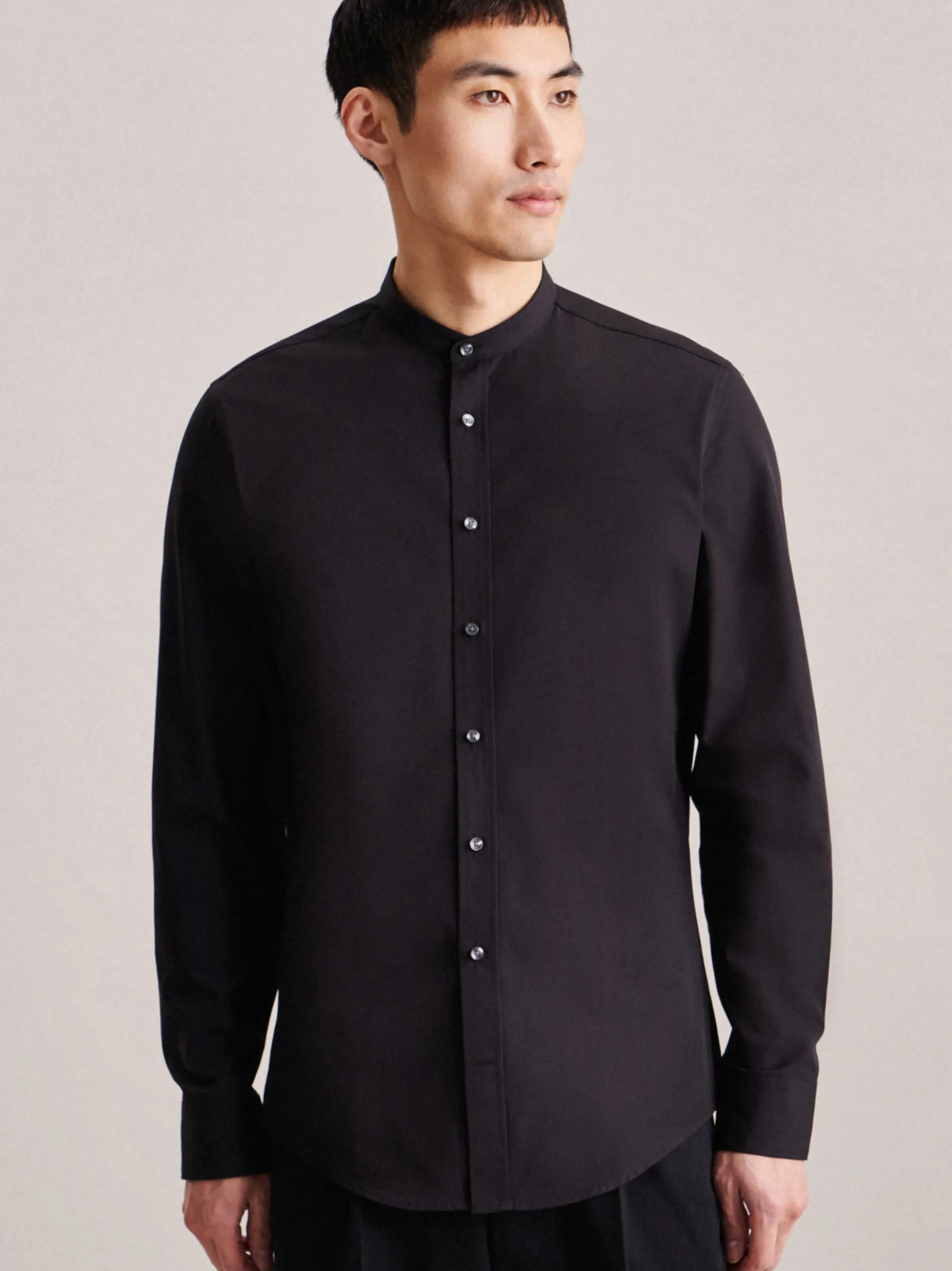 Seidensticker Herren Business Hemd - Slim Fit in schwarz