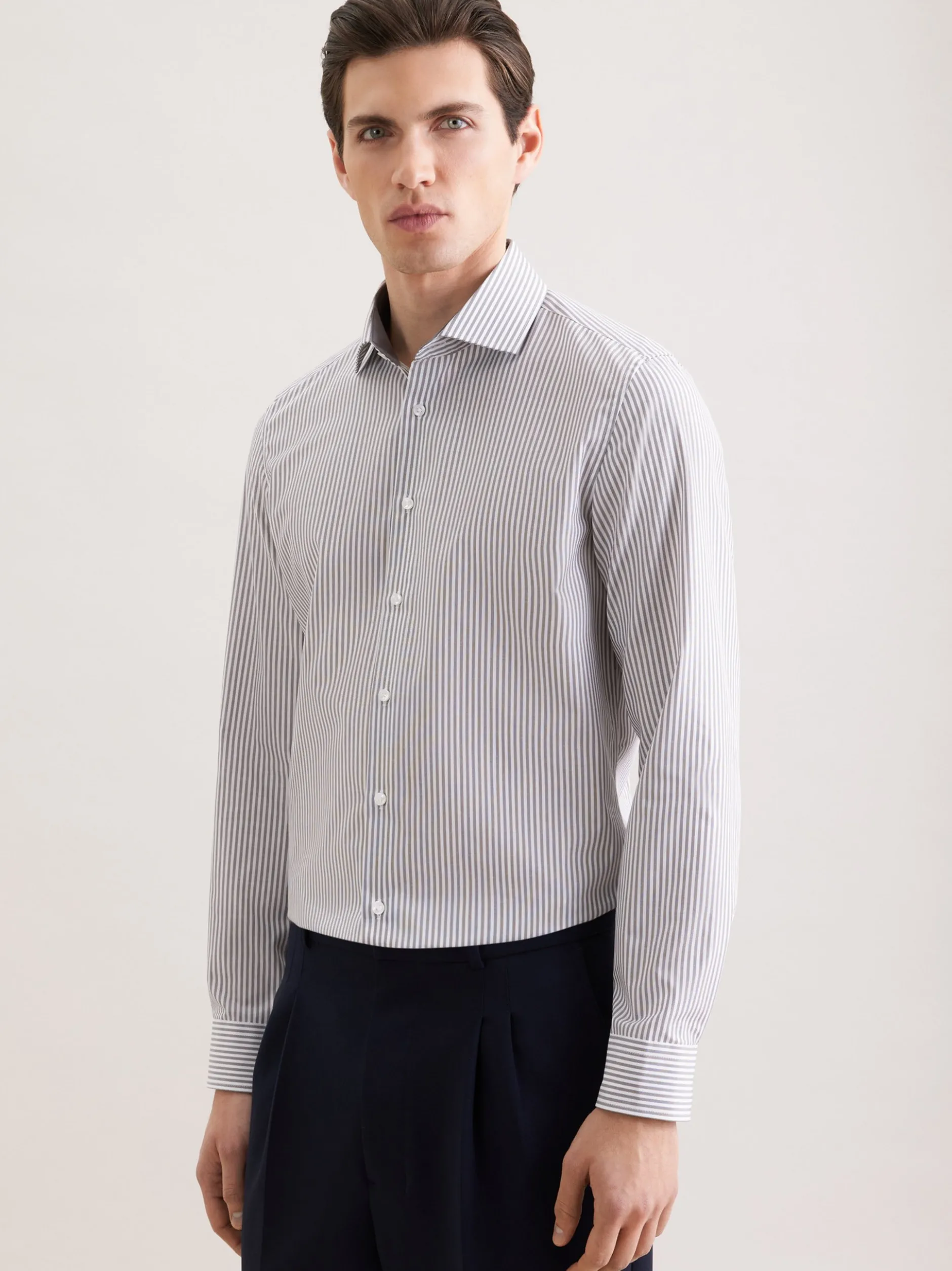Seidensticker Herren Business Hemd - Slim Fit in grau