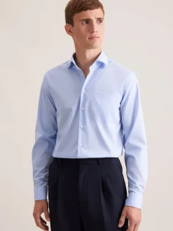 Seidensticker Herren Business Hemd - Regular Fit in blau