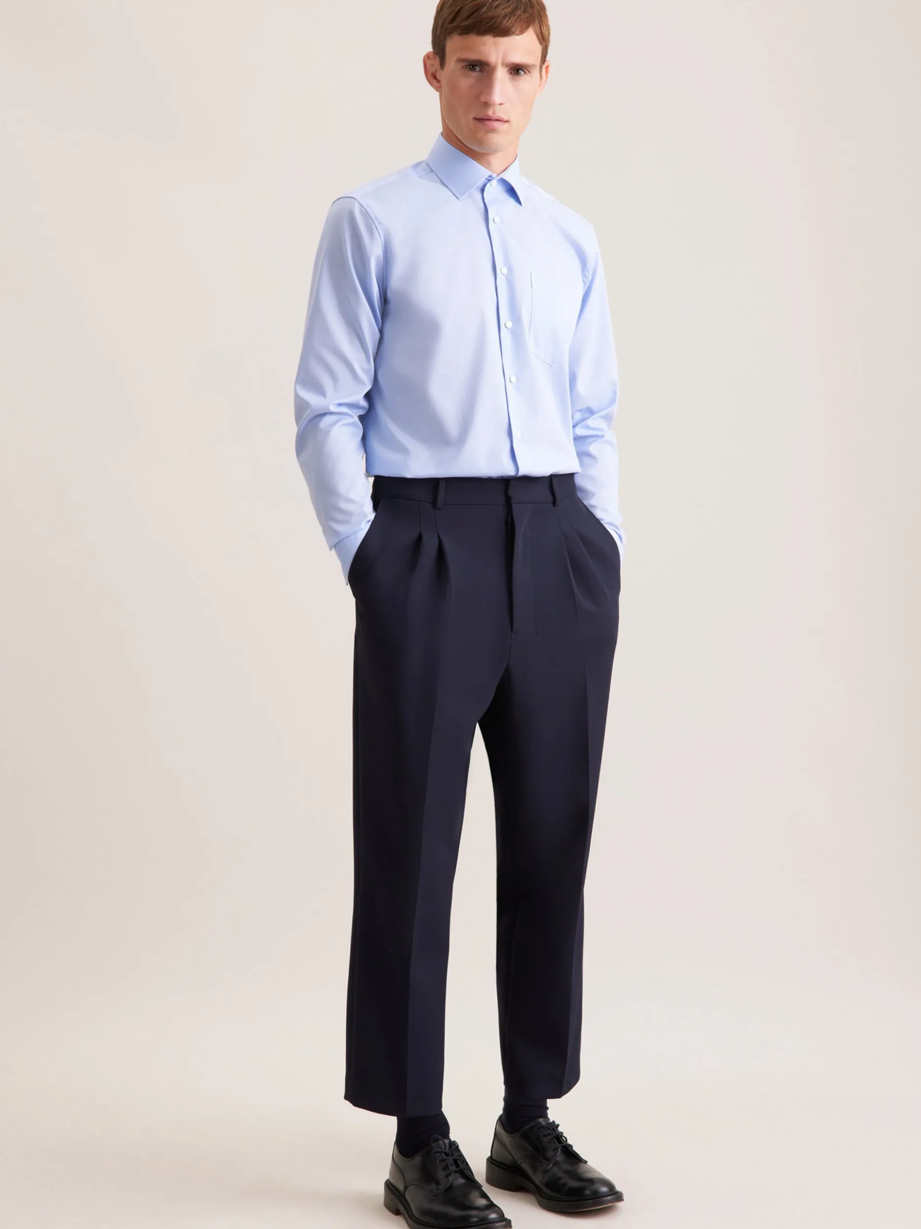 Seidensticker Herren Business Hemd - Regular Fit in blau