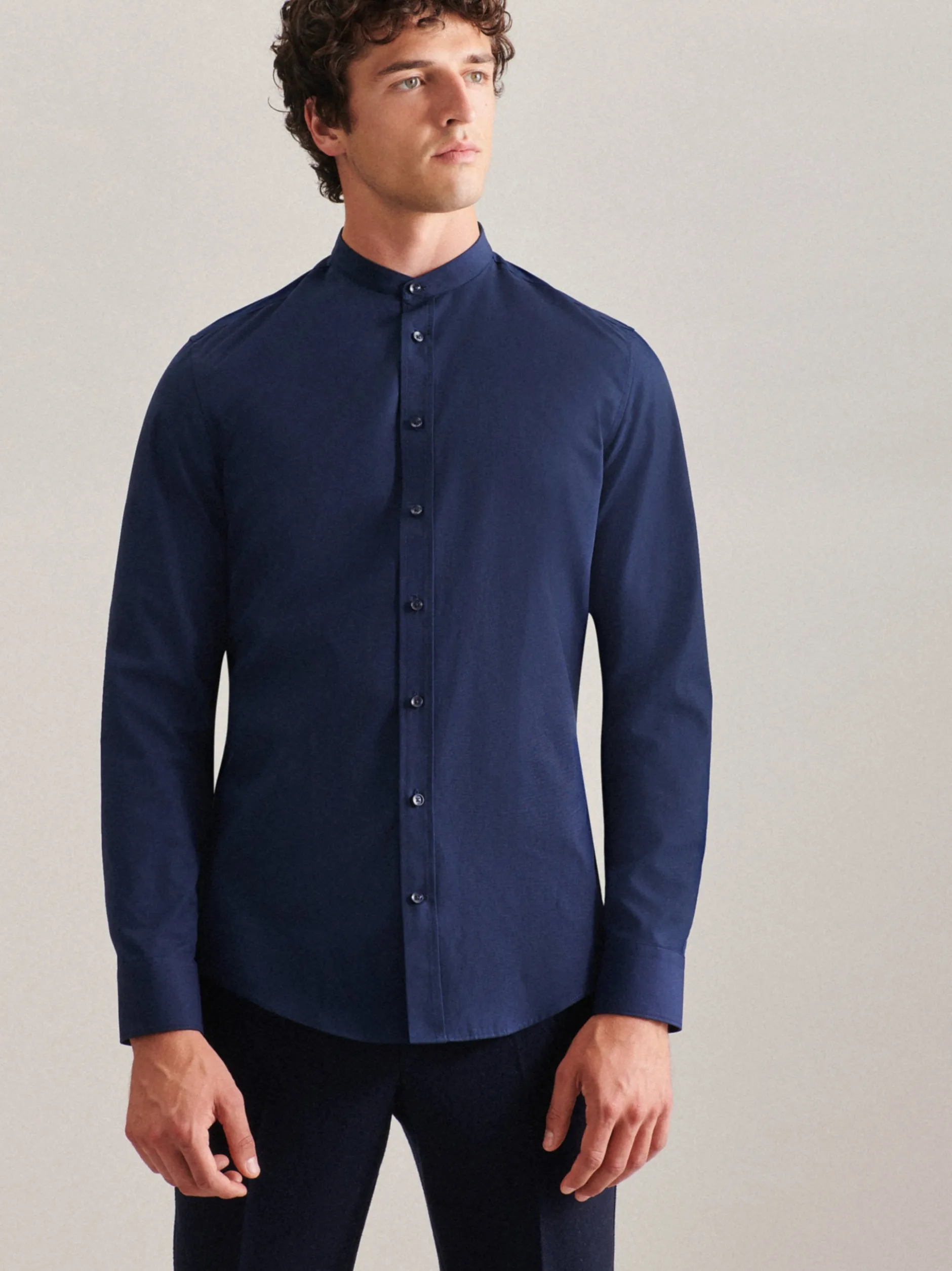 Seidensticker Herren Business Hemd - Slim Fit in blau