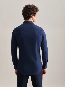 Seidensticker Herren Business Hemd - Slim Fit in blau