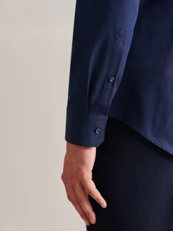 Seidensticker Herren Business Hemd - Slim Fit in blau