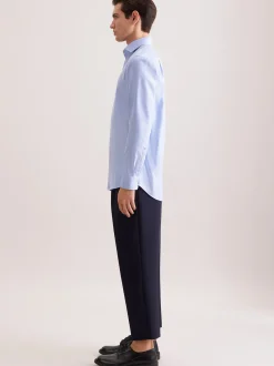 Seidensticker Herren Business Hemd - Regular Fit in blau