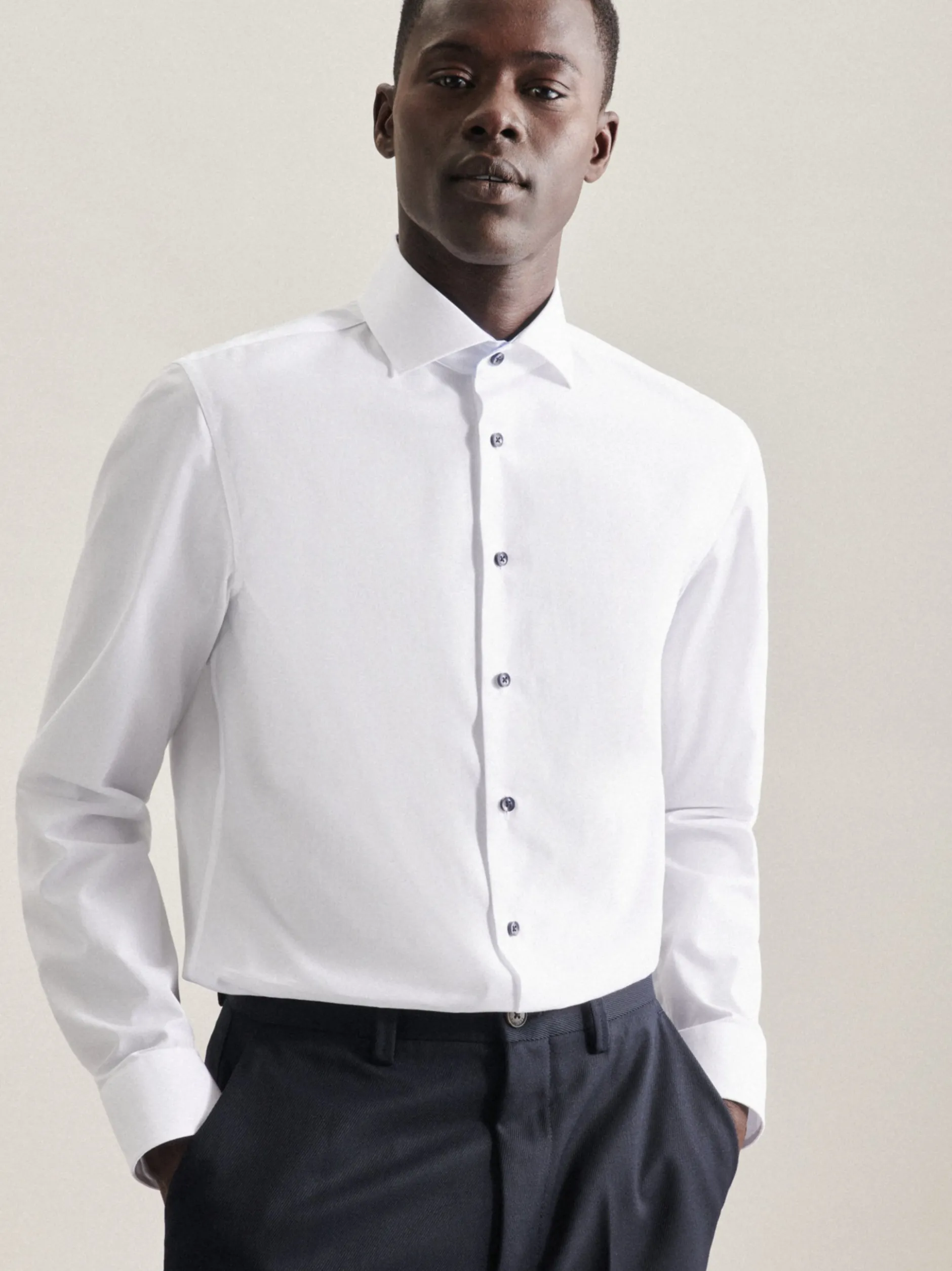 Seidensticker Herren Business Hemd - Slim Fit in weiß