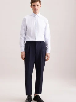 Seidensticker Herren Business Hemd - Regular Fit in weiß hellblau