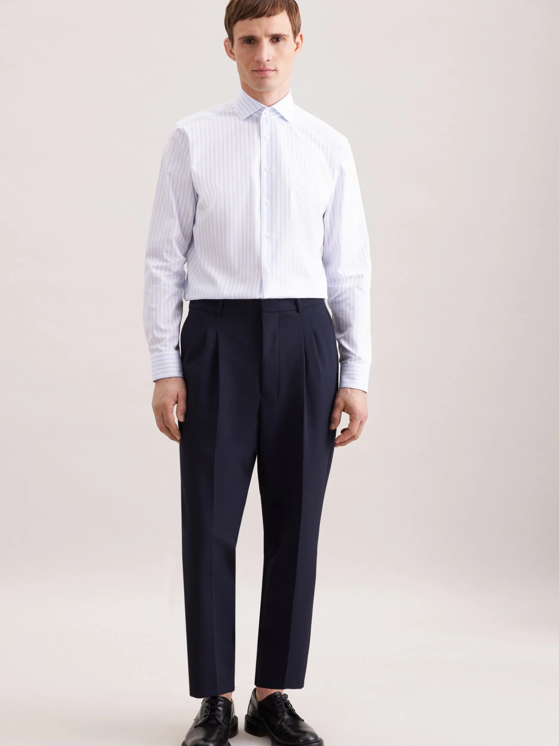 Seidensticker Herren Business Hemd - Regular Fit in weiß hellblau