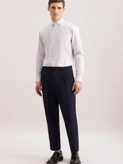 Seidensticker Herren Business Hemd - Regular Fit in weiß braun