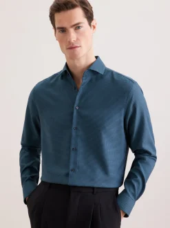 Seidensticker Herren Business Hemd - Regular Fit in petrol