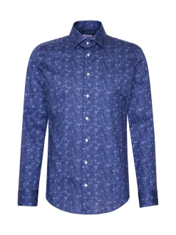 Seidensticker Herren Business Hemd - Shaped Fit in blau