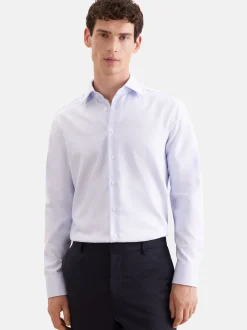 Seidensticker Herren Business Hemd - Regular Fit in blau