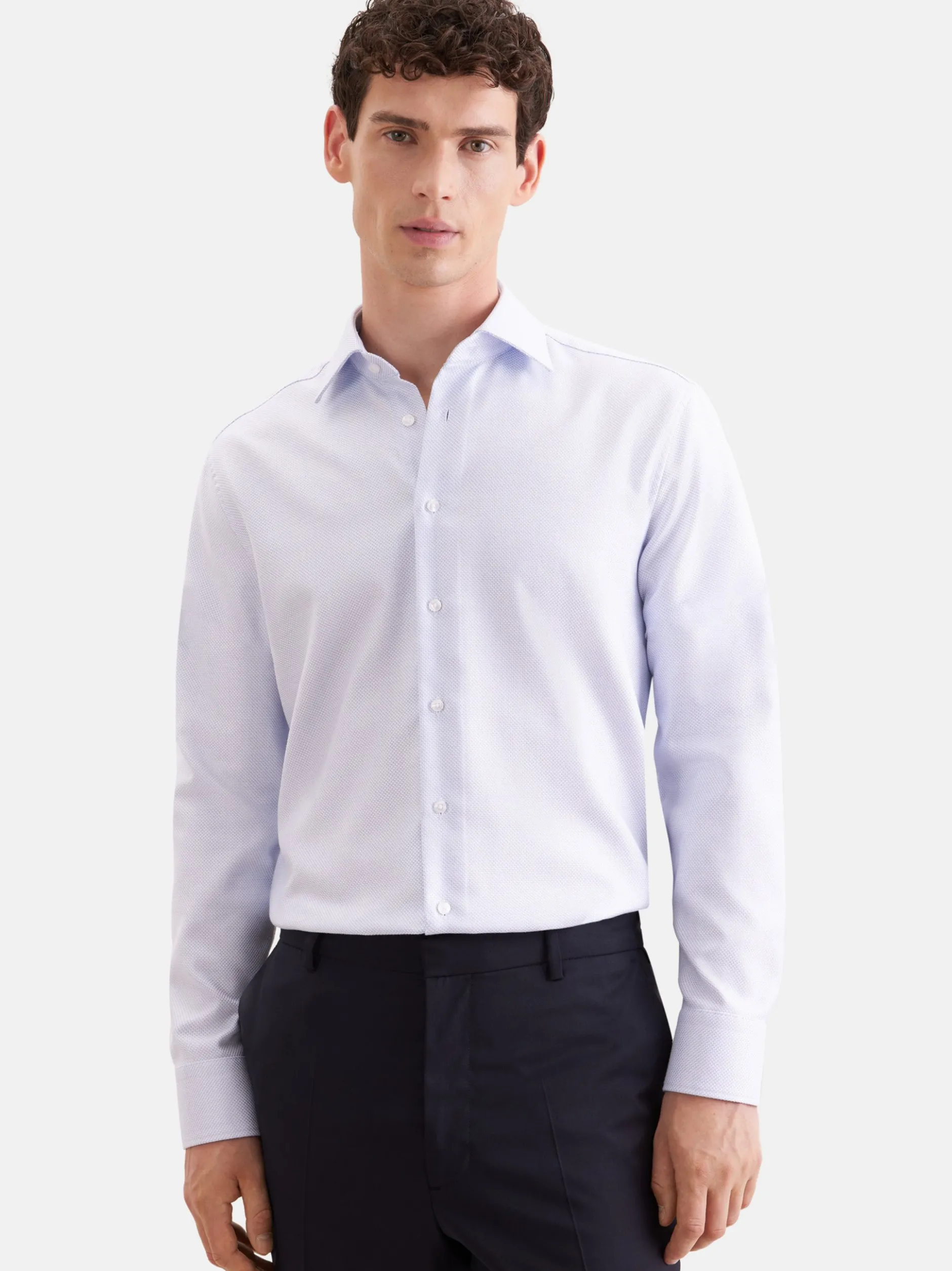 Seidensticker Herren Business Hemd - Regular Fit in blau