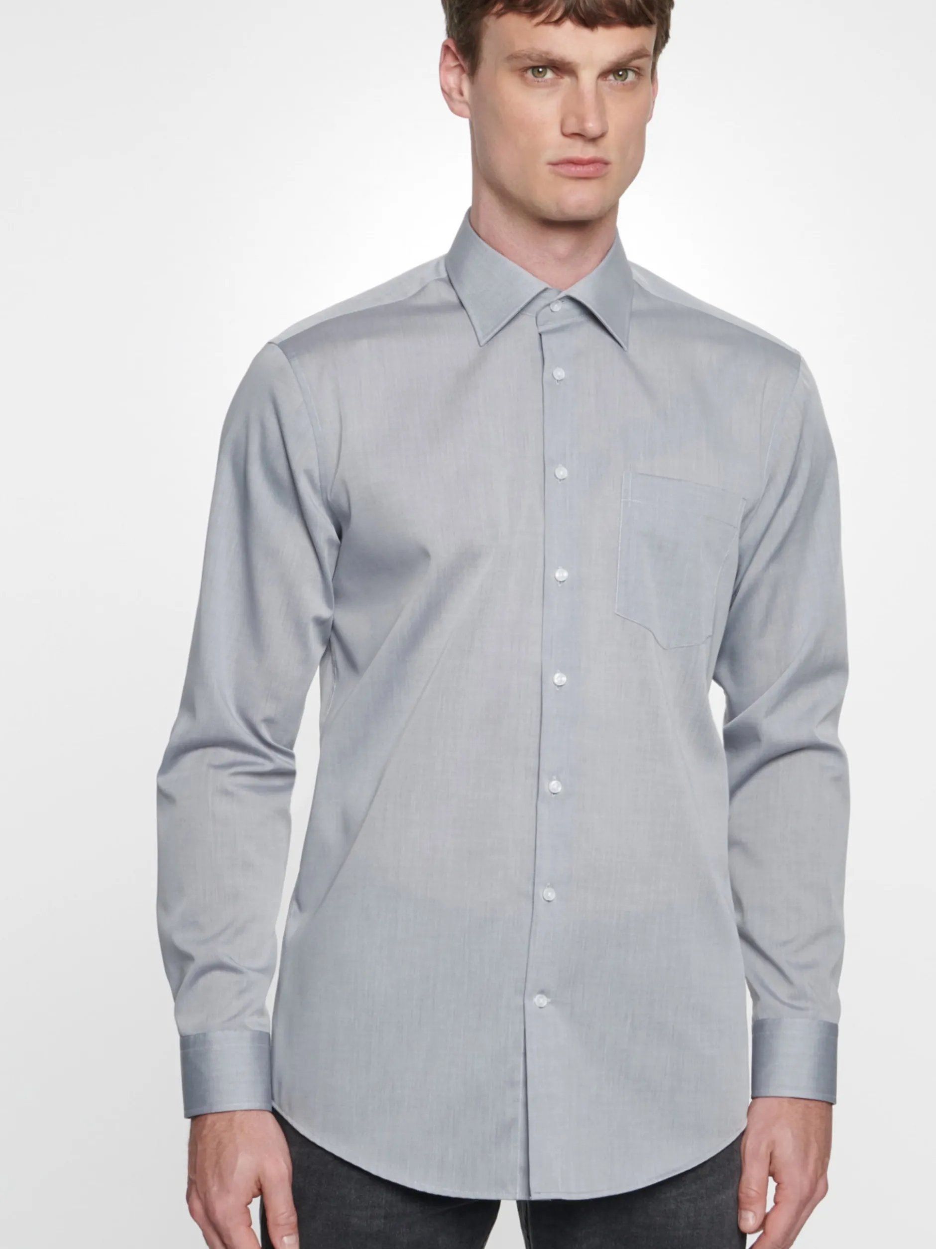 Seidensticker Herren Business Hemd - Regular Fit in grau