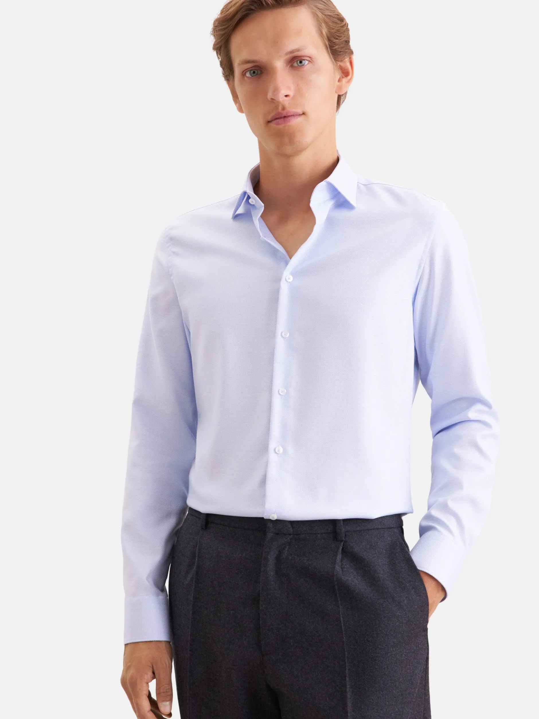 Seidensticker Herren Business Hemd - Shaped Fit in hellblau