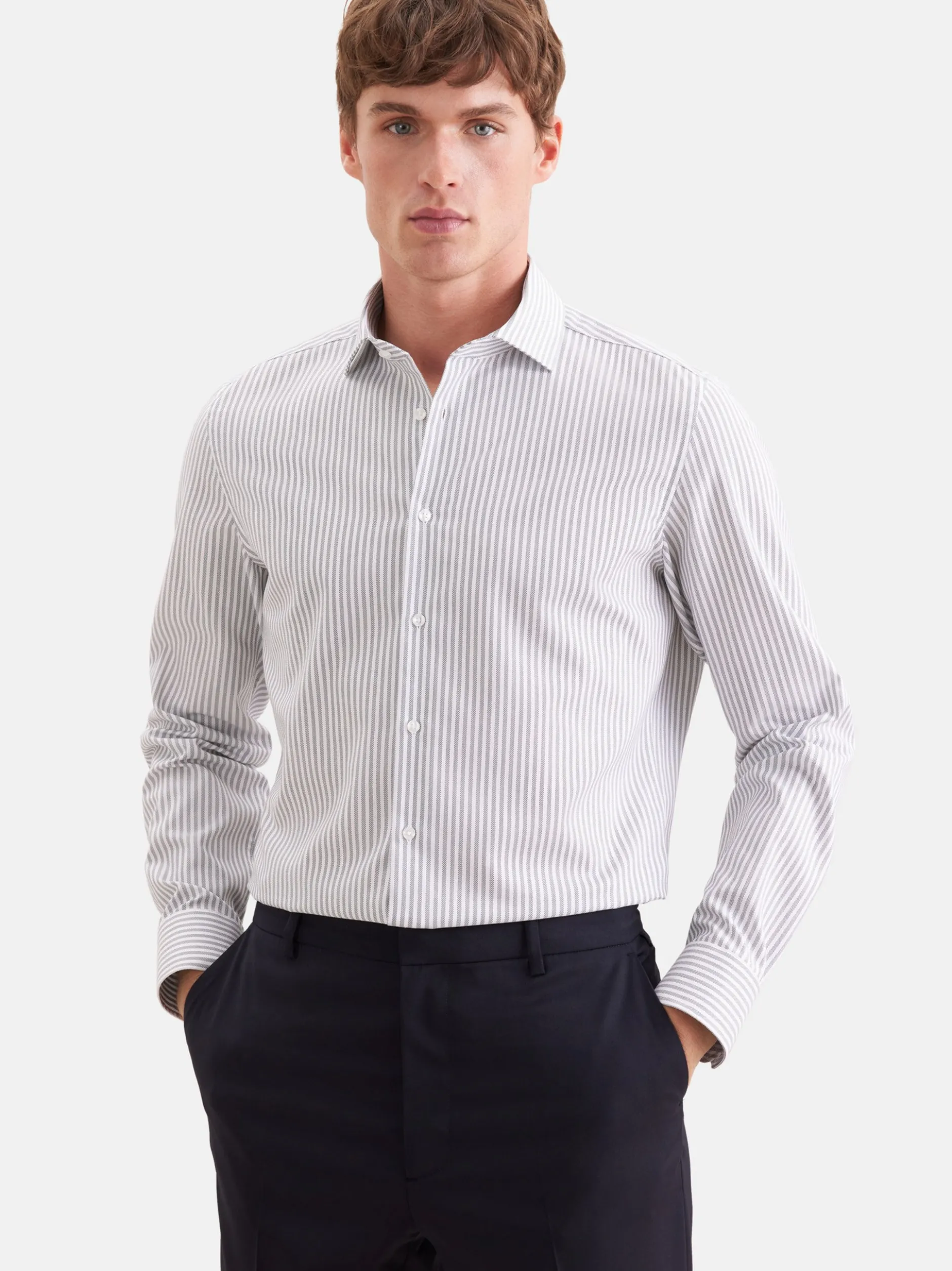 Seidensticker Herren Business Hemd - Shaped Fit in grün