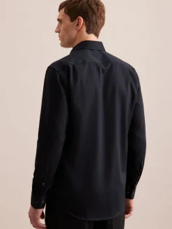 Seidensticker Herren Business Hemd - Regular Fit in schwarz