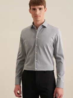 Seidensticker Herren Business Hemd - Slim Fit in grau