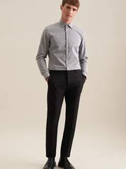 Seidensticker Herren Business Hemd - Slim Fit in grau