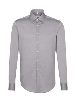 Seidensticker Herren Business Hemd - Slim Fit in grau