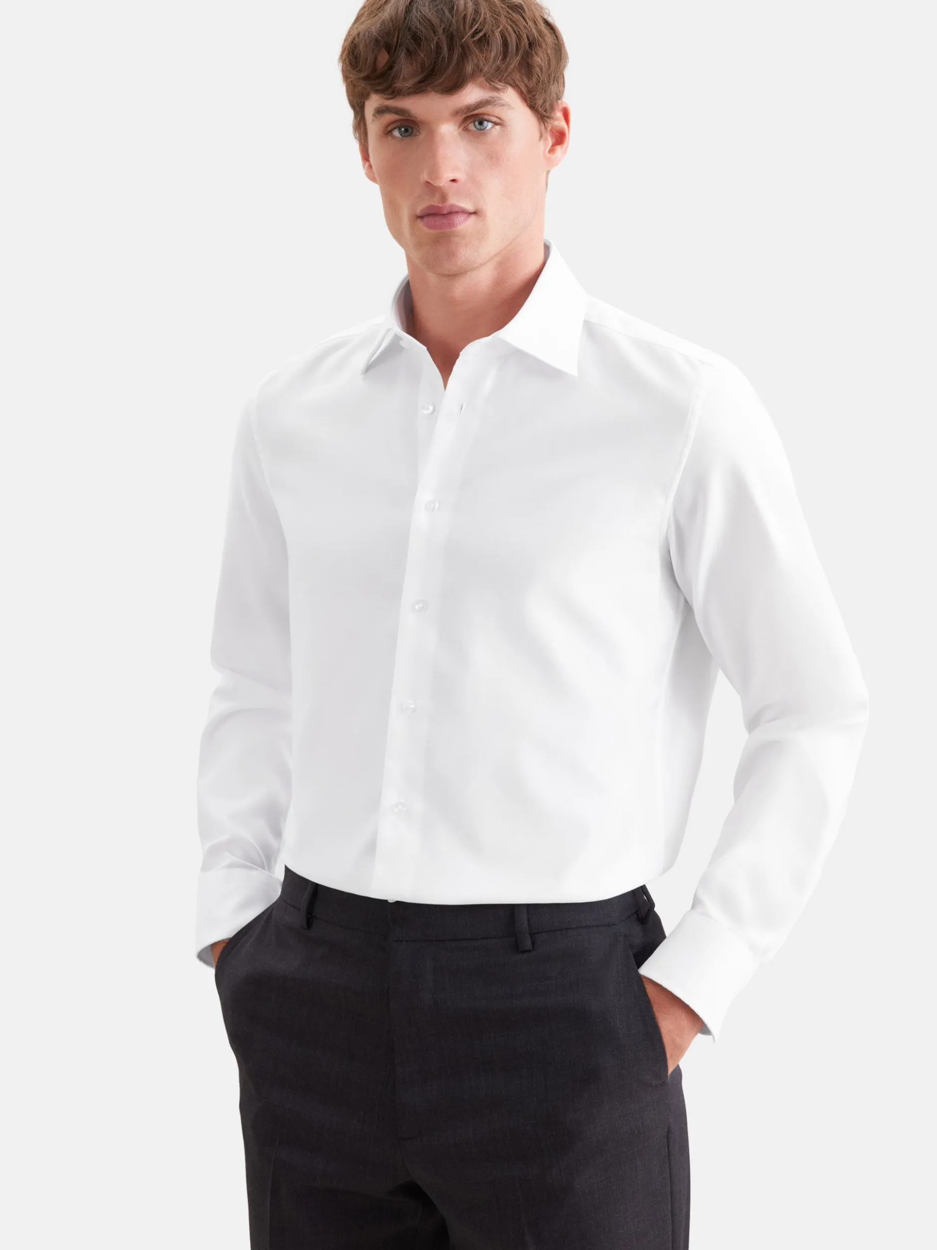 Seidensticker Herren Business Hemd - Slim Fit in weiß