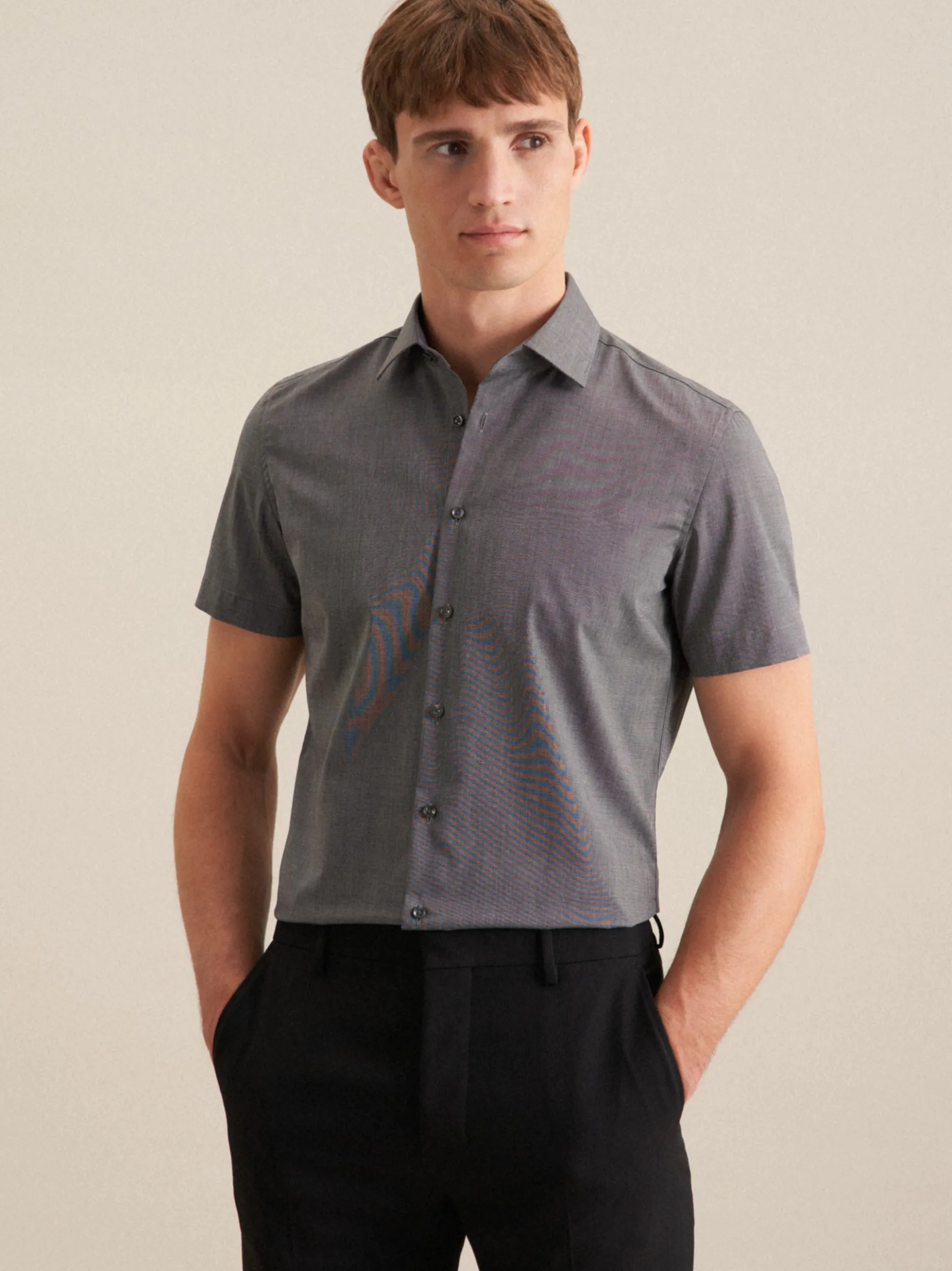 Seidensticker Herren Business Hemd - Slim Fit in grau