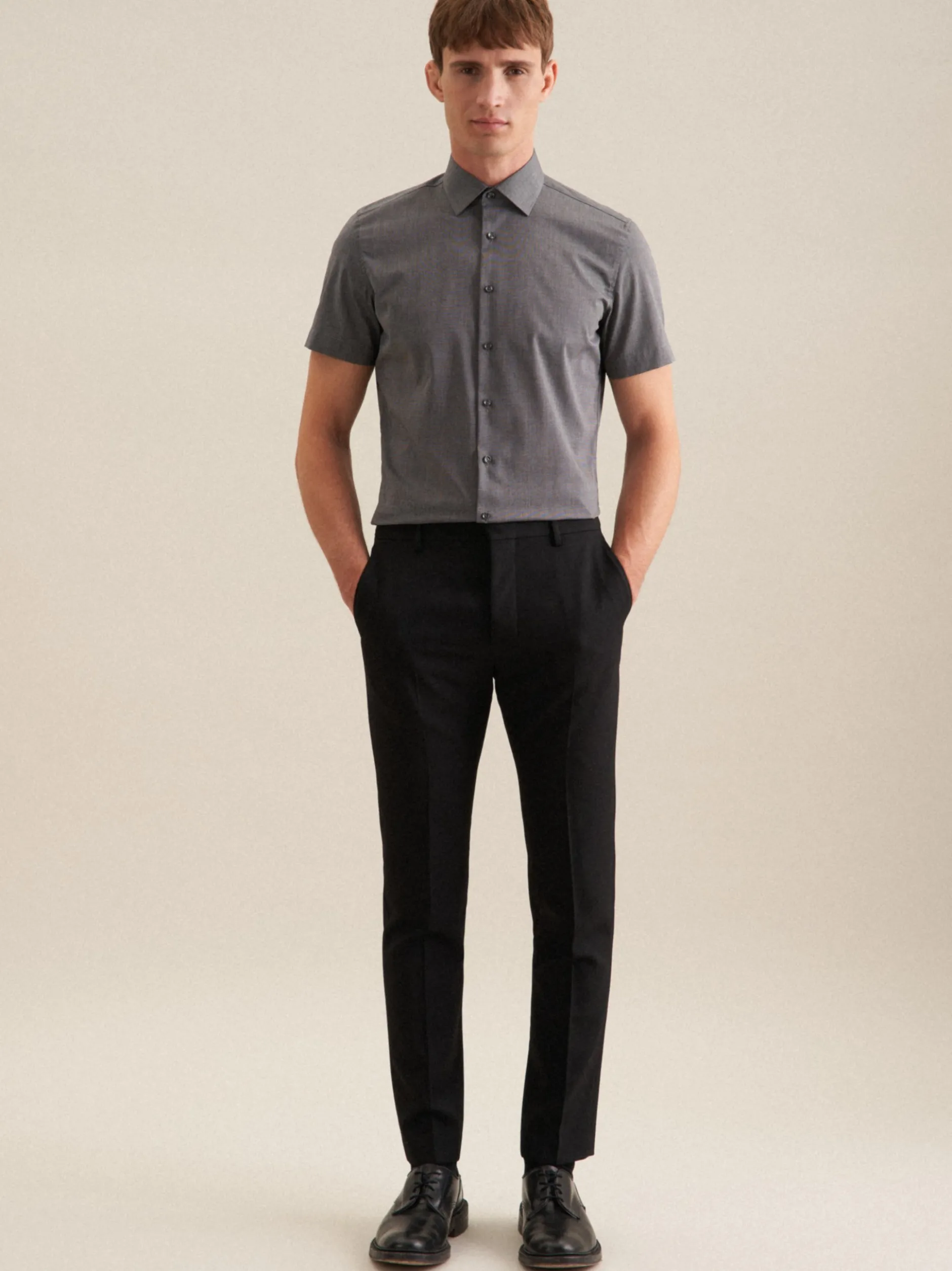Seidensticker Herren Business Hemd - Slim Fit in grau