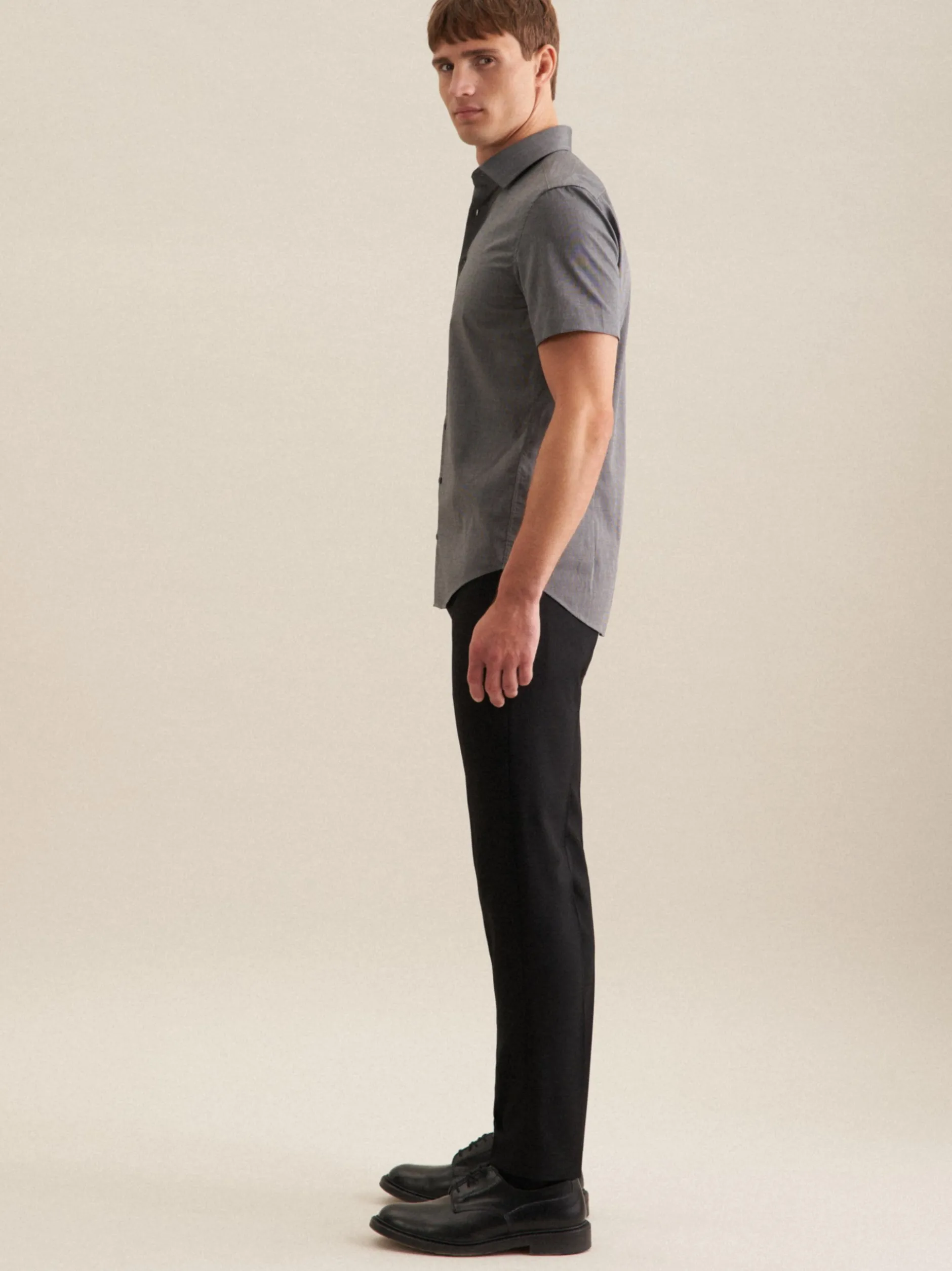 Seidensticker Herren Business Hemd - Slim Fit in grau